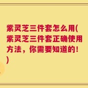 紫灵芝三件套怎么用(紫灵芝三件套正确使用方法，你需要知道的！)