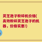 灵芝孢子粉碎机价格(高效粉碎灵芝孢子的机器，价格实惠!)