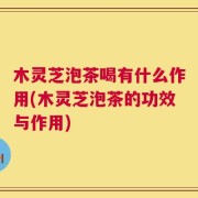 木灵芝泡茶喝有什么作用(木灵芝泡茶的功效与作用)