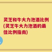 灵芝和牛大力泡酒比例(灵芝牛大力泡酒的最佳比例指南)