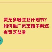 灵芝多糖企业计划书？如何推广灵芝孢子粉还有灵芝盆景