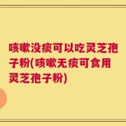 咳嗽没痰可以吃灵芝孢子粉(咳嗽无痰可食用灵芝孢子粉)