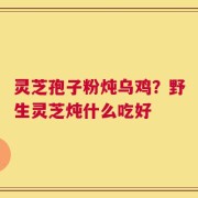 灵芝孢子粉炖乌鸡？野生灵芝炖什么吃好