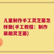 儿童制作手工灵芝菌怎样做(手工教程：制作萌趣灵芝菌)