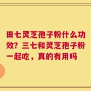 田七灵芝孢子粉什么功效？三七和灵芝孢子粉一起吃，真的有用吗