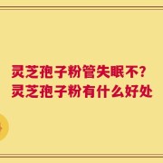 灵芝孢子粉管失眠不？灵芝孢子粉有什么好处