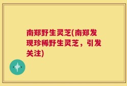 南郑野生灵芝(南郑发现珍稀野生灵芝，引发关注)