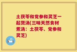 土茯苓和党参和灵芝一起煲汤(三味天然食材煮汤：土茯苓、党参和灵芝)