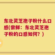 东北灵芝孢子粉什么口感(尝鲜：东北灵芝孢子粉的口感如何？)