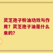 灵芝孢子粉油功效与作用？灵芝孢子油是什么来的？