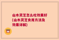 山木灵芝怎么吃效果好(山木灵芝食用方法及效果详解)