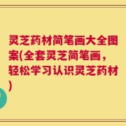 灵芝药材简笔画大全图案(全套灵芝简笔画，轻松学习认识灵芝药材)