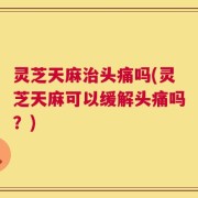 灵芝天麻治头痛吗(灵芝天麻可以缓解头痛吗？)