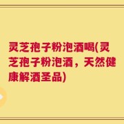 灵芝孢子粉泡酒喝(灵芝孢子粉泡酒，天然健康解酒圣品)
