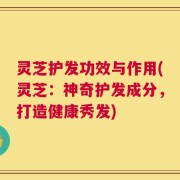 灵芝护发功效与作用(灵芝：神奇护发成分，打造健康秀发)