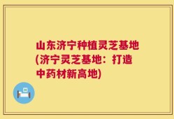 山东济宁种植灵芝基地(济宁灵芝基地：打造中药材新高地)
