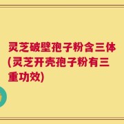 灵芝破壁孢子粉含三体(灵芝开壳孢子粉有三重功效)