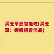 灵芝草感冒能吃(灵芝草：缓解感冒佳品)