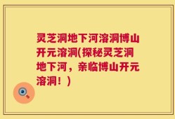 灵芝洞地下河溶洞博山开元溶洞(探秘灵芝洞地下河，亲临博山开元溶洞！)
