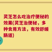 灵芝怎么吃治疗便秘的效果(灵芝治便秘，多种食用方法，有效舒缓肠道)