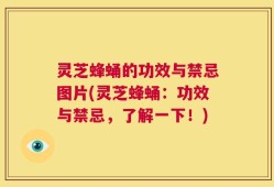 灵芝蜂蛹的功效与禁忌图片(灵芝蜂蛹：功效与禁忌，了解一下！)