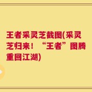 王者采灵芝截图(采灵芝归来！“王者”图腾重回江湖)