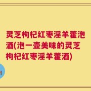 灵芝枸杞红枣淫羊藿泡酒(泡一壶美味的灵芝枸杞红枣淫羊藿酒)