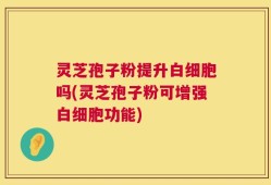 灵芝孢子粉提升白细胞吗(灵芝孢子粉可增强白细胞功能)