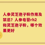 人参灵芝孢子粉作用及禁忌？人参皂苷rh2和灵芝孢子粉，哪个效果更好