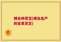 博白种灵芝(博白出产的宝贵灵芝)