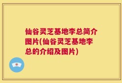 仙谷灵芝基地李总简介图片(仙谷灵芝基地李总的介绍及图片)
