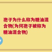 孢子为什么称为糖油混合物(为何孢子被称为糖油混合物)
