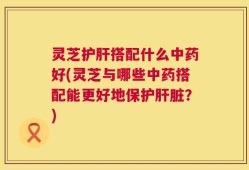 灵芝护肝搭配什么中药好(灵芝与哪些中药搭配能更好地保护肝脏？)