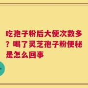吃孢子粉后大便次数多？喝了灵芝孢子粉便秘是怎么回事