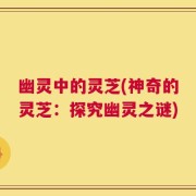幽灵中的灵芝(神奇的灵芝：探究幽灵之谜)