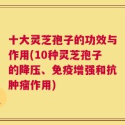 十大灵芝孢子的功效与作用(10种灵芝孢子的降压、免疫增强和抗肿瘤作用)