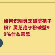 如何识别灵芝破壁孢子粉？灵芝孢子粉破壁99%什么意思