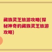 藏族灵芝旅游攻略(探秘神奇的藏族灵芝旅游攻略)