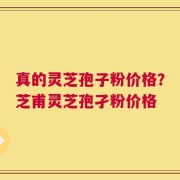 真的灵芝孢子粉价格？芝甫灵芝孢孑粉价格