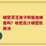 破壁灵芝孢子粉能加蜂蜜吗？哈密瓜汁破壁机做法
