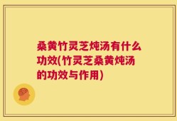 桑黄竹灵芝炖汤有什么功效(竹灵芝桑黄炖汤的功效与作用)