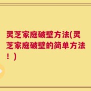 灵芝家庭破壁方法(灵芝家庭破壁的简单方法！)
