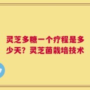 灵芝多糖一个疗程是多少天？灵芝菌栽培技术