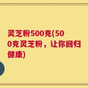 灵芝粉500克(500克灵芝粉，让你回归健康)