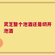 灵芝整个泡酒还是切开泡酒