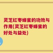 灵芝红枣蜂蜜的功效与作用(灵芝红枣蜂蜜的好处与益处)