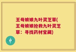 王母娘娘九叶灵芝草(王母娘娘抢救九叶灵芝草：寻找药材宝藏)