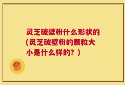 灵芝破壁粉什么形状的(灵芝破壁粉的颗粒大小是什么样的？)