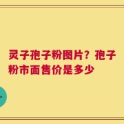 灵子孢子粉图片？孢子粉市面售价是多少