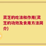 灵芝的吃法和作用(灵芝的功效及食用方法简介)